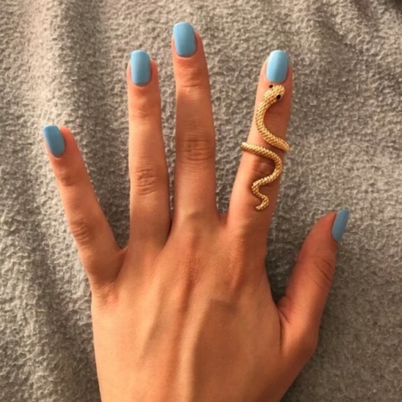 Adjustable Gold Snake Ring Boho Style - Picture 2 of 4